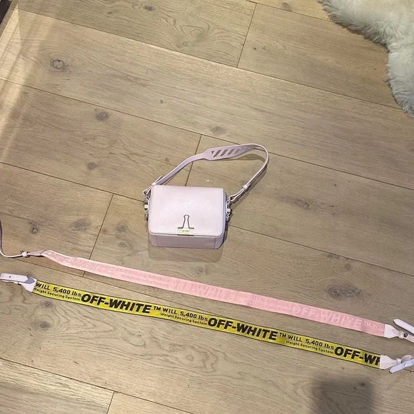 Off-White Binder Clip Flap Bag